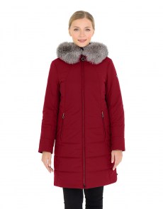 Зимняя куртка Limo Lady 3232 - красный - с натуральным мехом