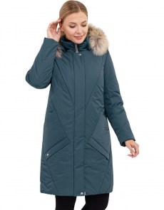 Зимняя куртка Limo Lady 3260 - тёмный-изумруд - с натуральным мехом