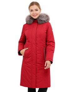 Зимняя куртка Limo Lady 3269 - красный - с натуральным мехом