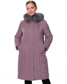 Зимняя куртка Limo Lady 3302 - сиреневый - с натуральным мехом